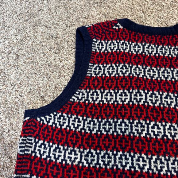 EUC VTG 50s/60s Fair Isle Sweater Vest I Magnin Shetland Wool Preppy Sz 44 - Picture 11 of 14